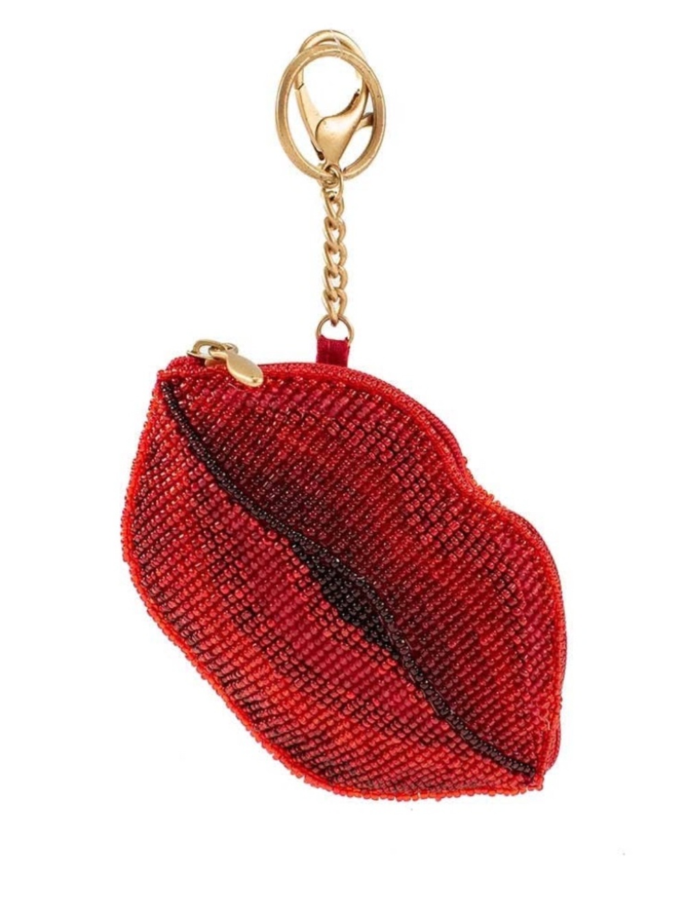 XOXO Beaded Lips Coin Purse/Key Fob